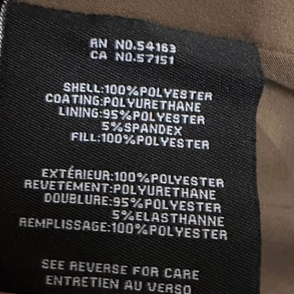 Cole Haan Signature Insulated Parka Women L Brown Winter Coat Hooded Bib Insert - Picture 9 of 9
